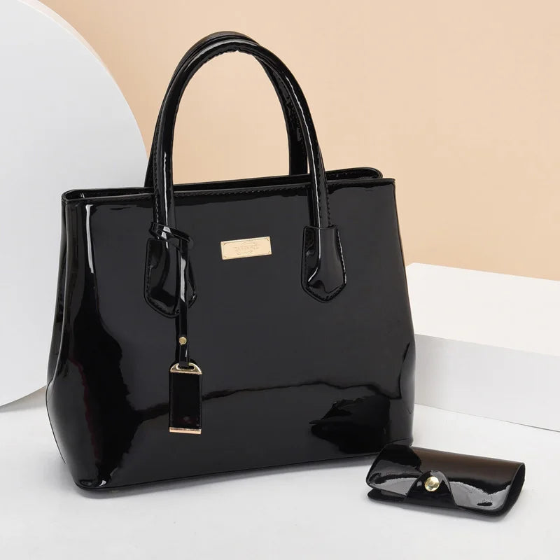 Women Handbags High Quality Patent Leather Women's Bag Fashion Shoulder bag Luxury Tote bag+card package Designer Messenger Bags