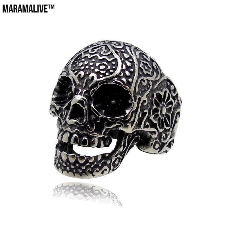 Hip Hop Skull Ring Trendy Men's Personality Ring Punk