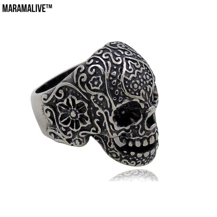 Hip Hop Skull Ring Trendy Men's Personality Ring Punk