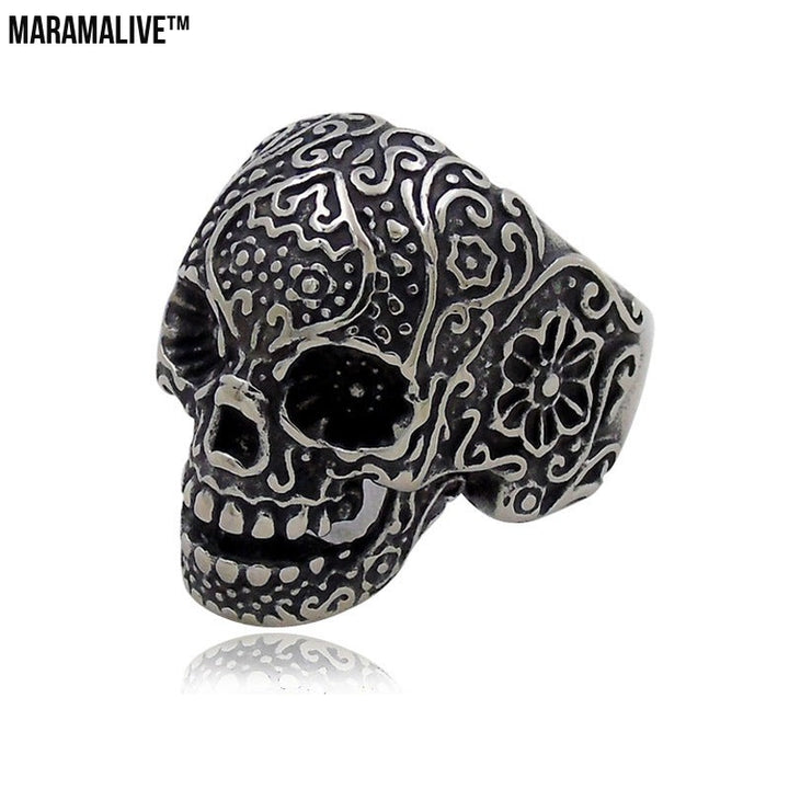 Hip Hop Skull Ring Trendy Men's Personality Ring Punk