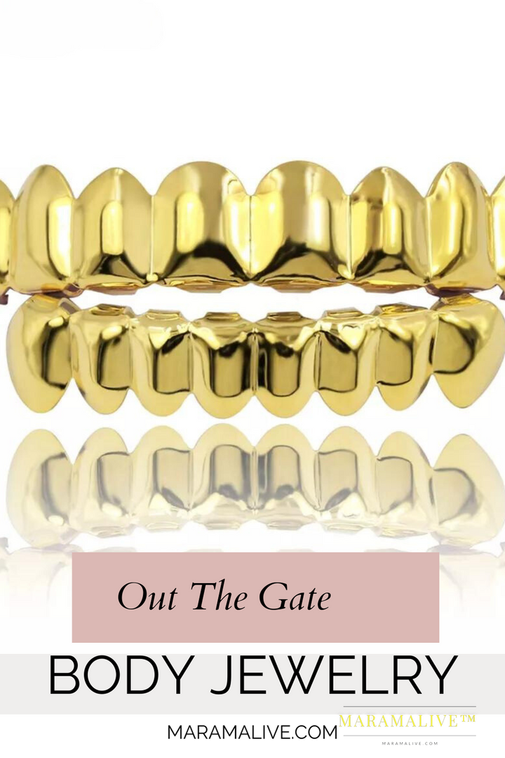 Hip Hop Teeth Grillz Set Gold Silver Color Top & Bottom Body Jewelry Punk Cosplay Party Tooth Grills Gifts