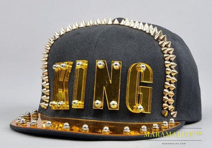 Hip-hop Flat-brimmed Cap Acrylic Letter Punk