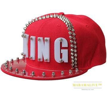 Hip-hop Flat-brimmed Cap Acrylic Letter Punk