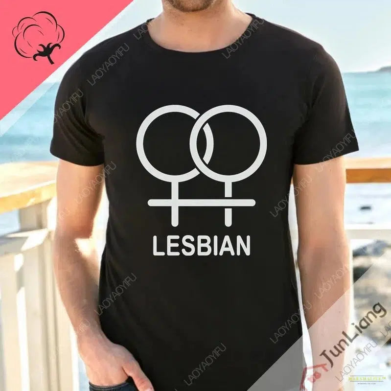 I Am A Lesbian Top Y2k Clothes for Women 100% Cotton Goth Women's Clothing Offers T-shirts Harajuku Fashion Woman Tops Shirt