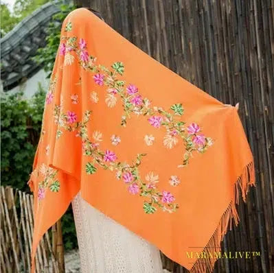 Intricate Hand Embroidered Scarves for Women