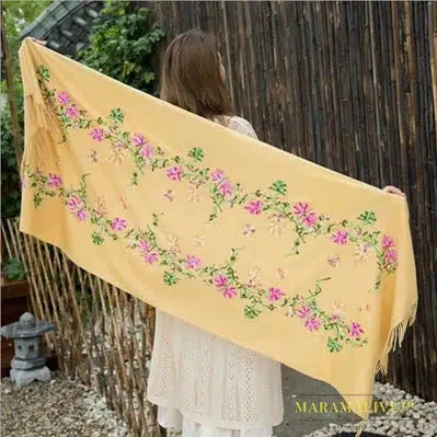 Intricate Hand Embroidered Scarves for Women