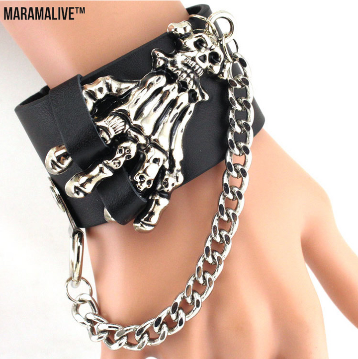 Introducing: "Spike Studded Leather Bracelet - Aroncent 3pcs"