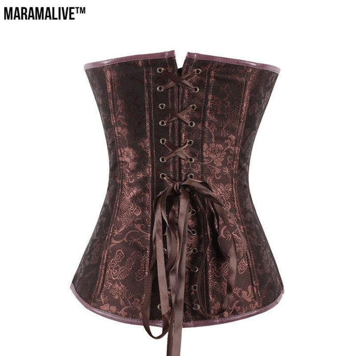 Jacquard Steampunk Leather Corset