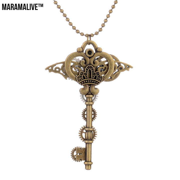 Key Style Steampunk Necklace Accessories Retro