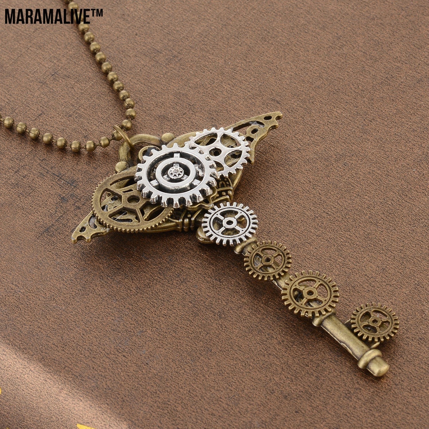 Key Style Steampunk Necklace Accessories Retro