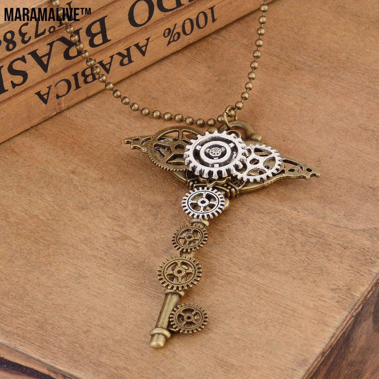 Key Style Steampunk Necklace Accessories Retro