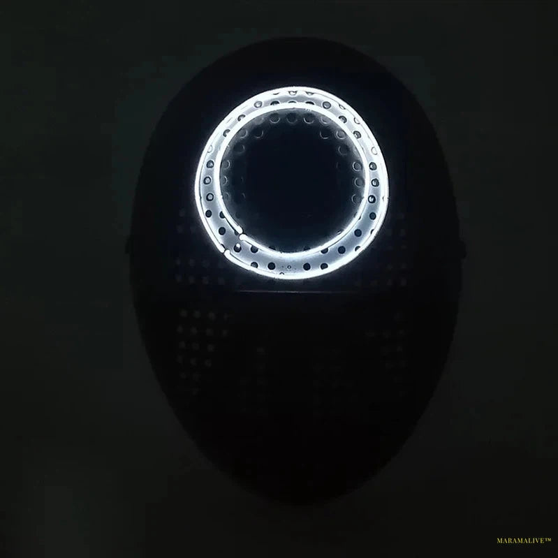 LED Neon Face Mask for Halloween Party, Bar, Rave Party, Ball Masquerade, Glowing Horror, Creepy Cosplay, Disco, Scary Theme