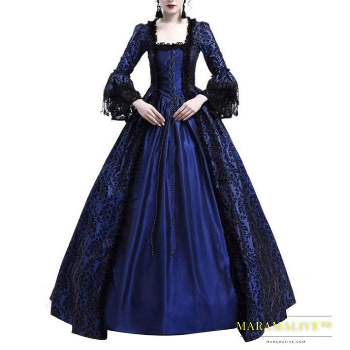 Lace flared sleeve Victorian Costume dress