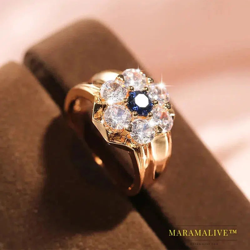 Ladies Luxury Oversized Ring Exquisite Gorgeous Fashion Wedding Preferred Jewelry 925 Silver Girl Jewelry Moissanite Ring