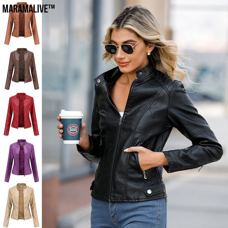 Ladies Vegan friendly Leather Jacket - Biker Casual Coat