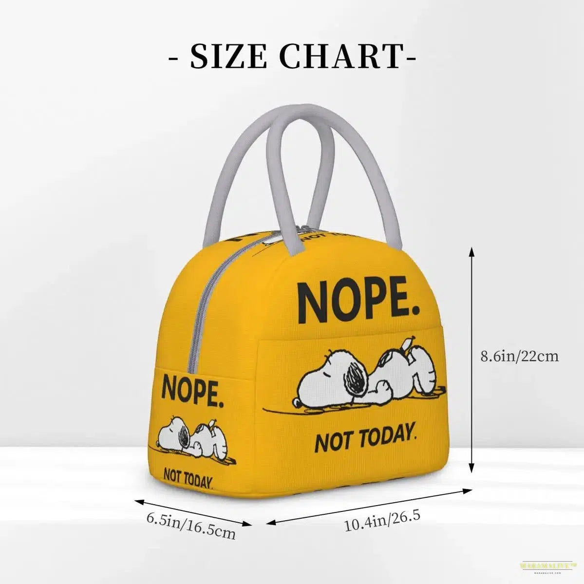 Large Capacity Snoopy Nope Not Today Insulated Lunch Bags Accessories Lunch Food Box Thermal Cooler For School