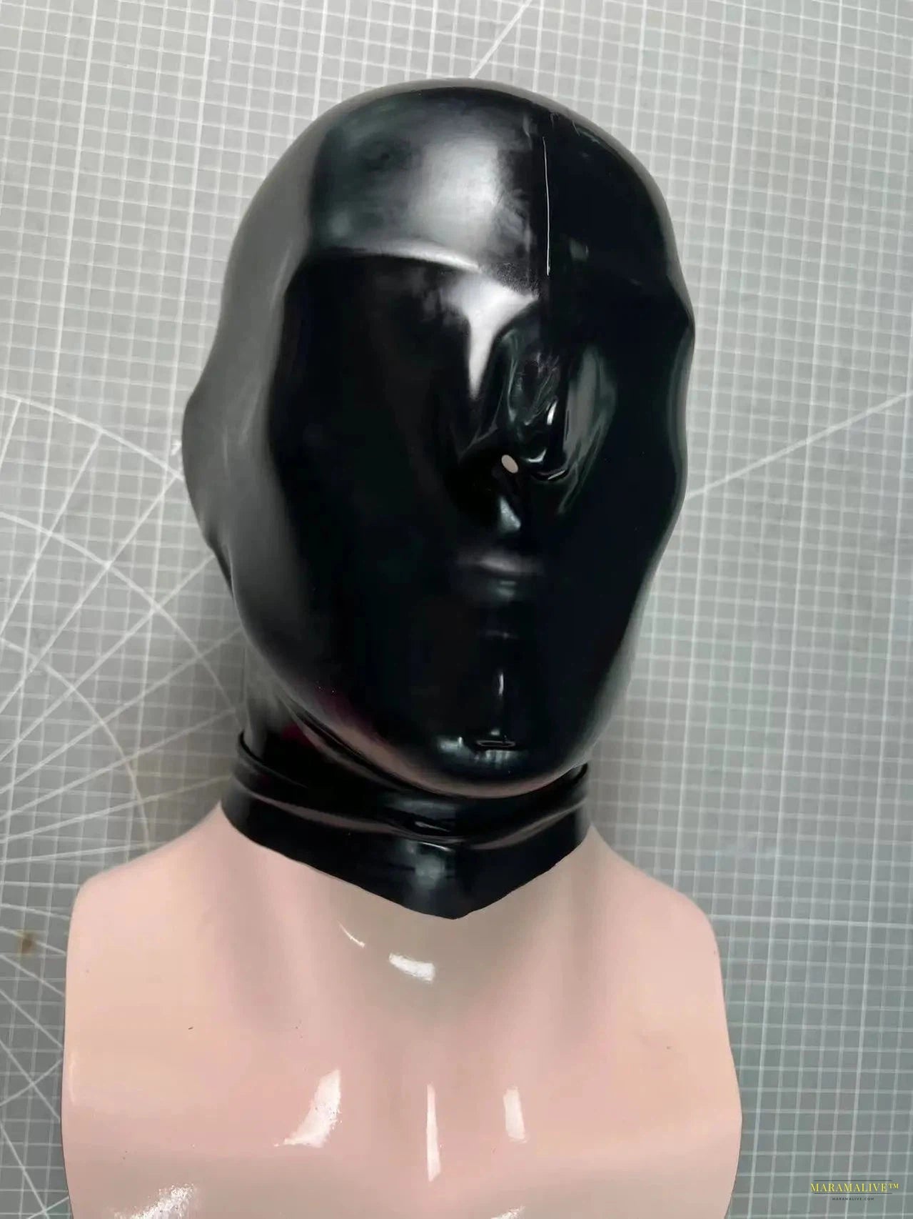 Latex mask men Hood mould seamless Catsuit Fetish latex gloves in Club catsuit rubber harness male bodysuit men fetish wear