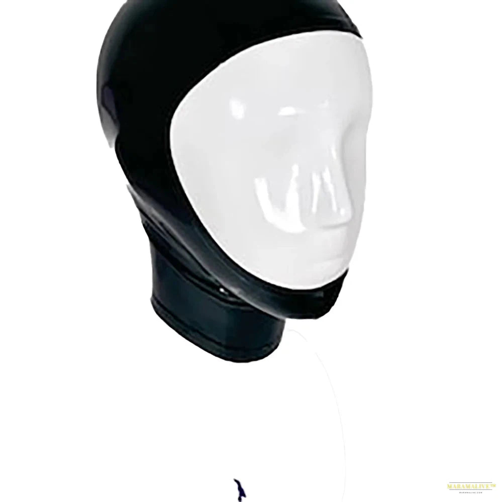 Latex mask men Hood mould seamless Catsuit Fetish latex gloves in Club catsuit rubber harness male bodysuit men fetish wear