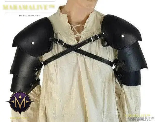 Leather Studded Shoulder Pads Men's Steampunk Gothic Armor