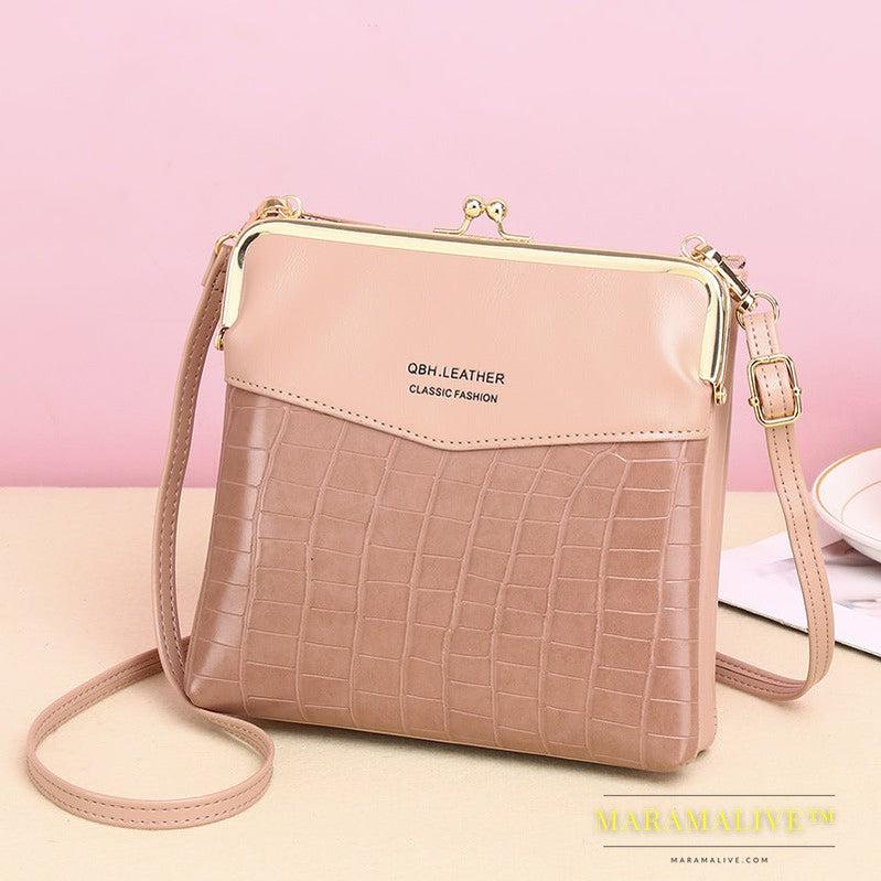 Lock Shoulder Bags Women Alligator Pattern Crossbody Phone Bag