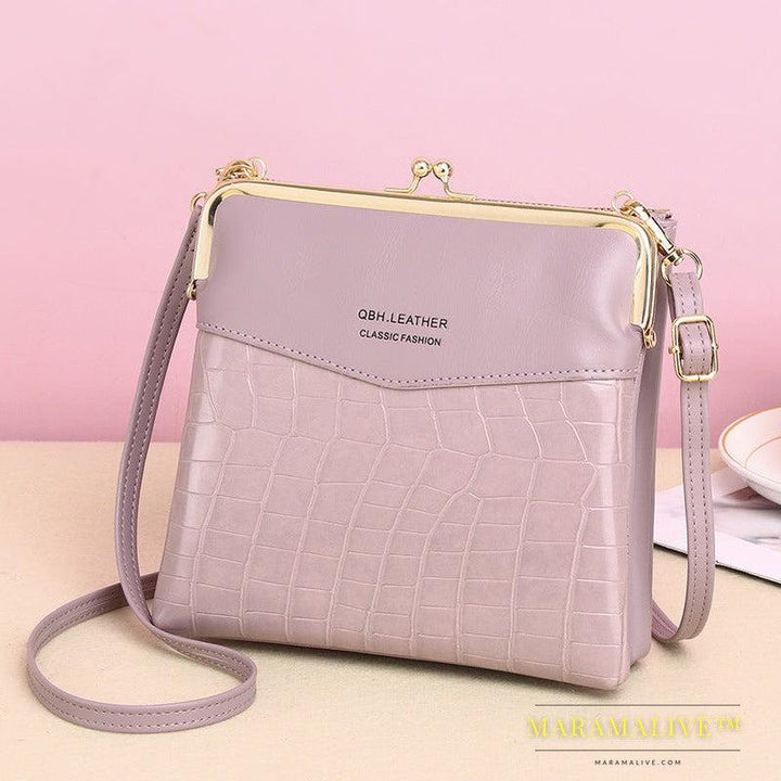 Lock Shoulder Bags Women Alligator Pattern Crossbody Phone Bag