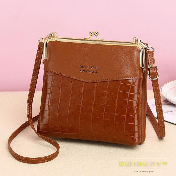 Lock Shoulder Bags Women Alligator Pattern Crossbody Phone Bag