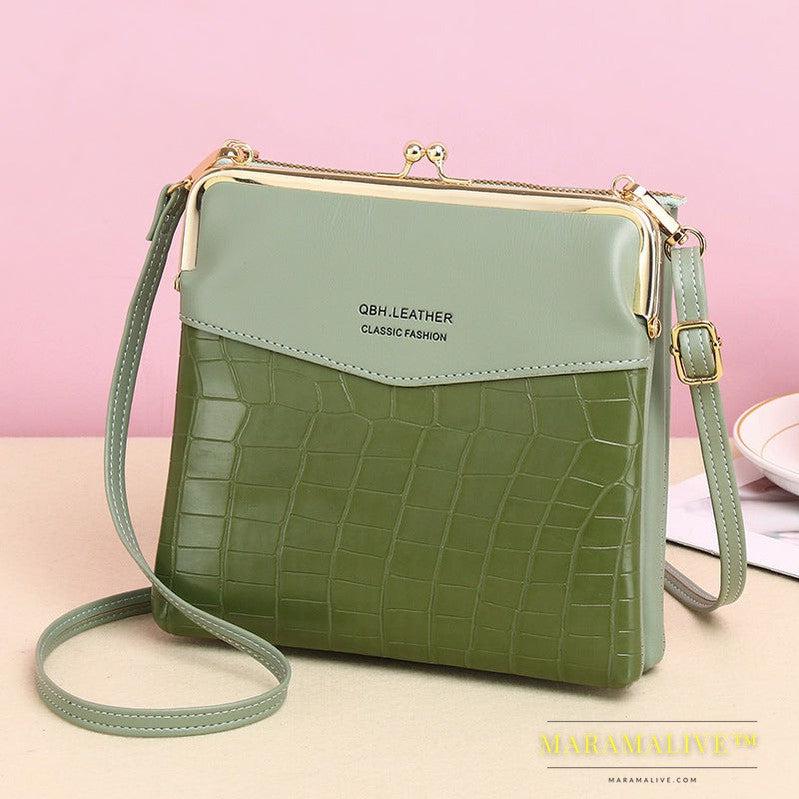 Lock Shoulder Bags Women Alligator Pattern Crossbody Phone Bag