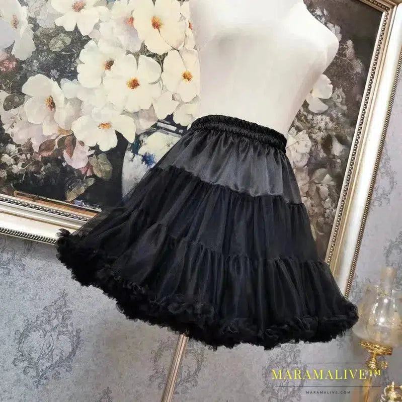 Lolita Black Dress Goth Aesthetic Puff Sleeve High Waist Vintage Bandage Lace Trim Party Gothic Clothes Summer Dress Woman 2024