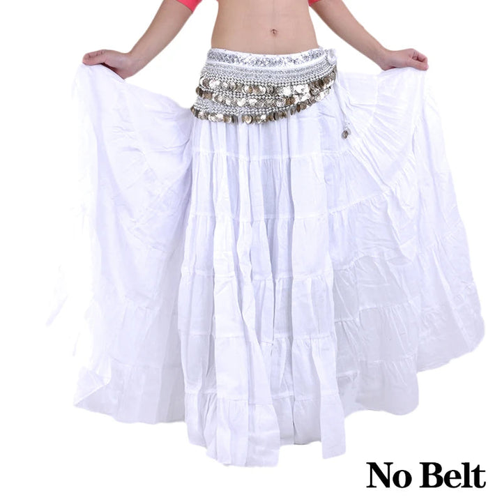 Long Gypsy Skirt Belly Dance Performance Women Tribal Gypsy Dance Skirt Women Belly Dance ATS Tribal Skirt 8m/16m Adult 12 Color