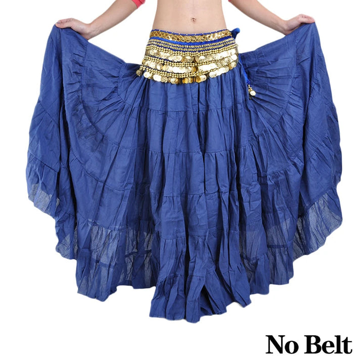 Long Gypsy Skirt Belly Dance Performance Women Tribal Gypsy Dance Skirt Women Belly Dance ATS Tribal Skirt 8m/16m Adult 12 Color