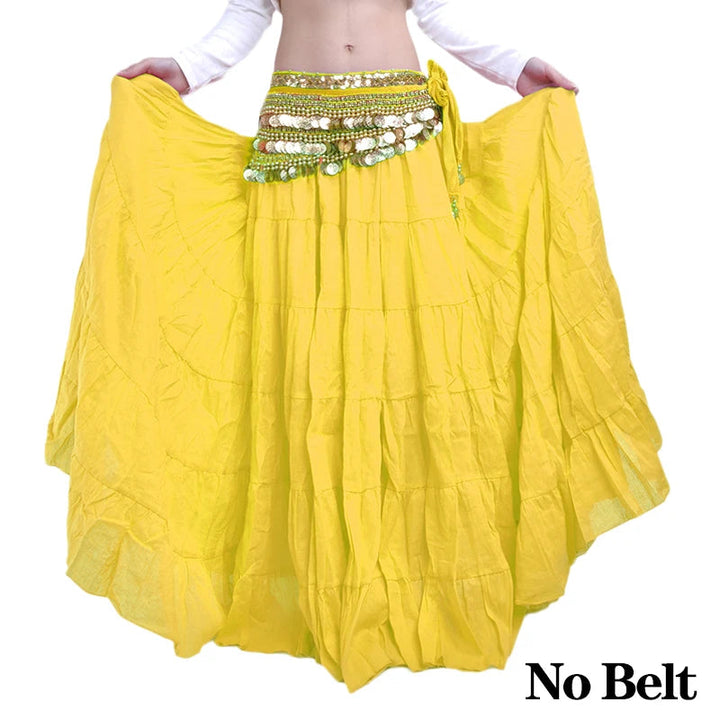 Long Gypsy Skirt Belly Dance Performance Women Tribal Gypsy Dance Skirt Women Belly Dance ATS Tribal Skirt 8m/16m Adult 12 Color