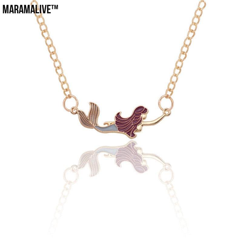 Long hair mermaid necklace