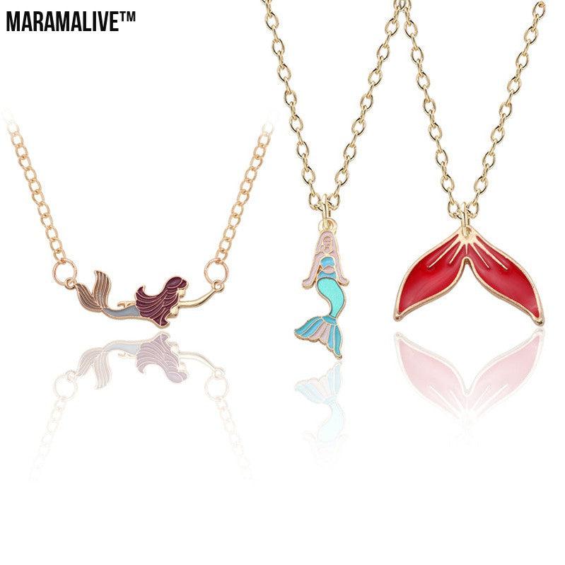 Long hair mermaid necklace