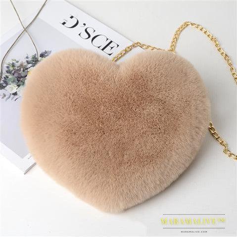 Love Bags For Women Plush Chain Shoulder Bags Valentine's Day Party Bag