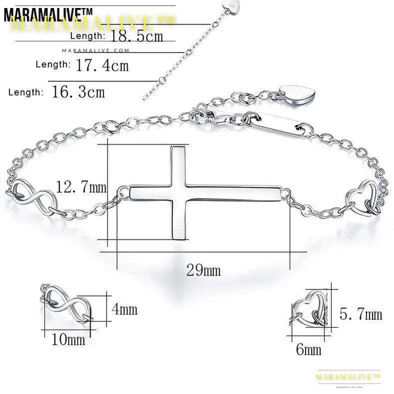 Lovely Silver Cross Bracelet Made Beautifully for An Incredible Gift for Yourself, Or a Special Someone