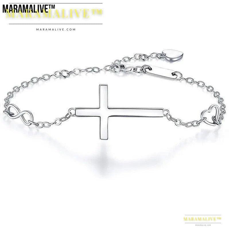 Lovely Silver Cross Bracelet Made Beautifully for An Incredible Gift for Yourself, Or a Special Someone