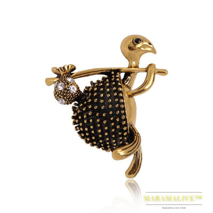 Lovely tortoise brooch studded with diamonds