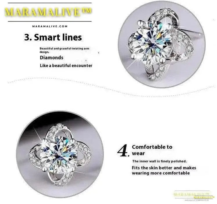 Luxurious Designer Moissanite Ear Studs - luxurious ear studs