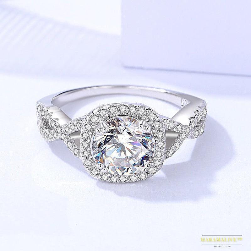 Luxurious Designer Round Moissanite Ring - Unique & Stylish