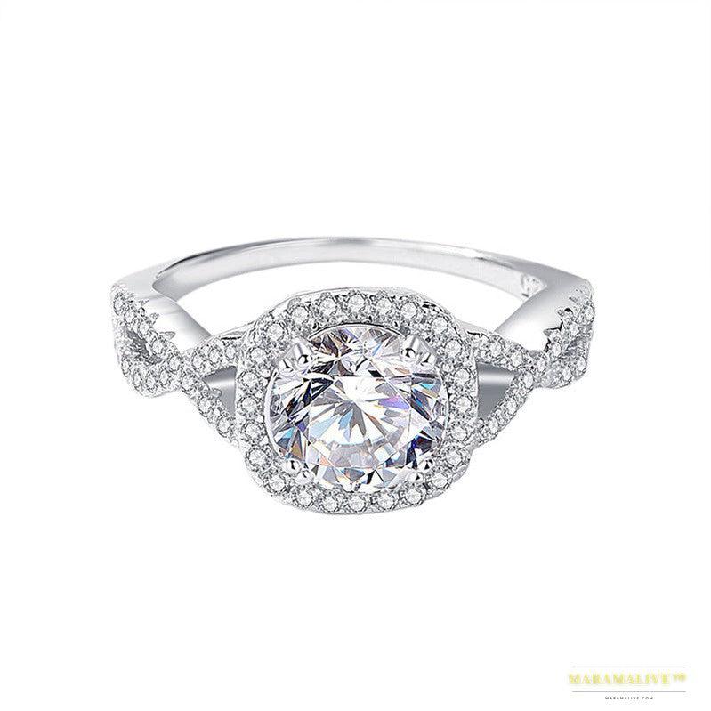 Luxurious Designer Round Moissanite Ring - Unique & Stylish