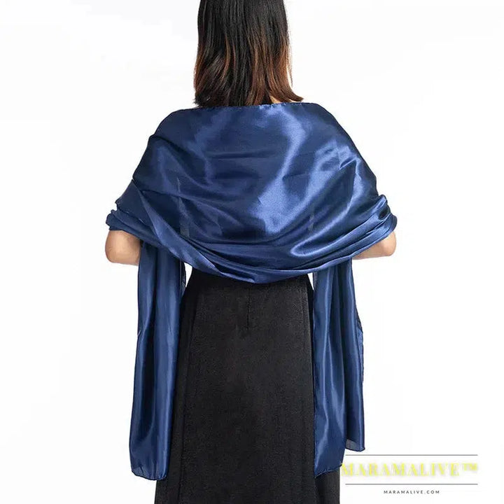 Luxurious Satin Evening Scarf Shawl and Satin Shawl