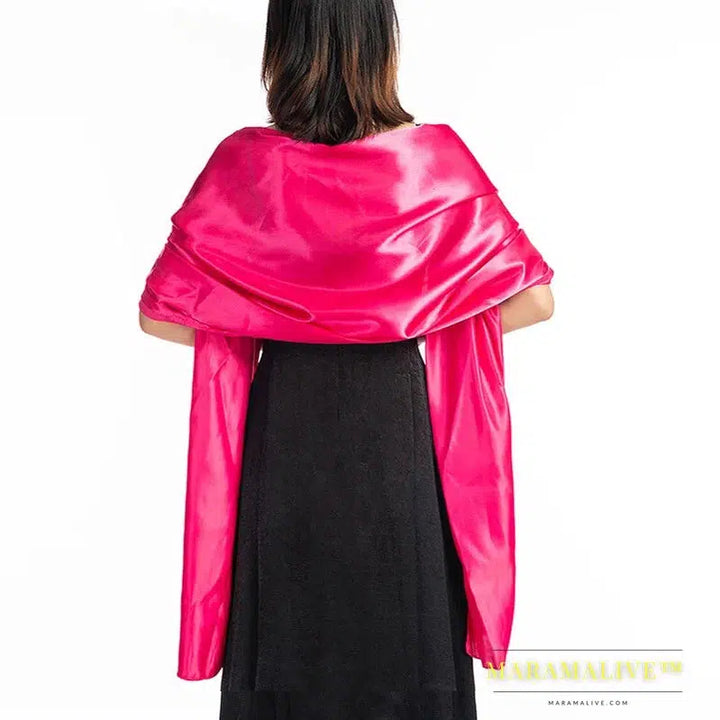 Luxurious Satin Evening Scarf Shawl and Satin Shawl