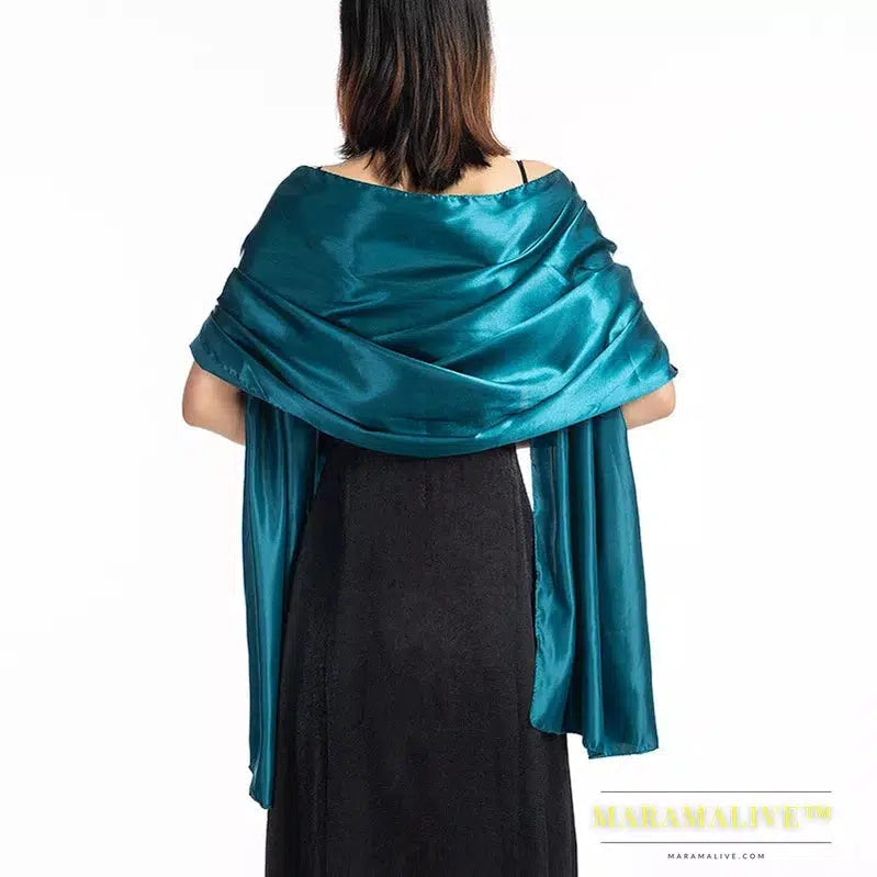 Luxurious Satin Evening Scarf Shawl and Satin Shawl