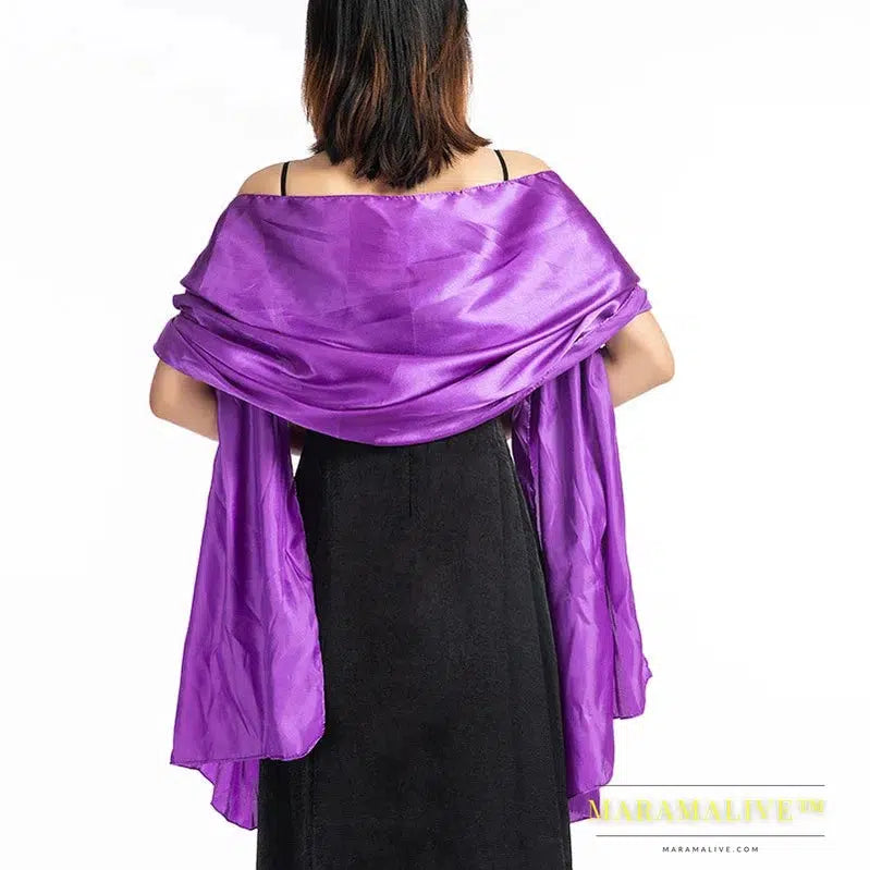 Luxurious Satin Evening Scarf Shawl and Satin Shawl