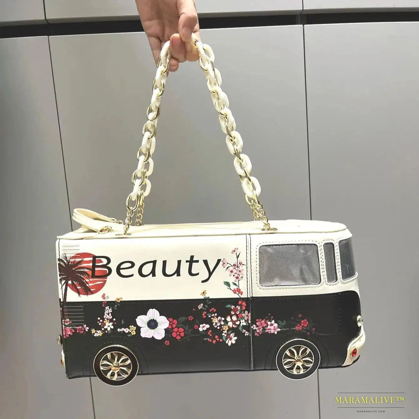 Luxury Designer Quirky Bus Shaped Handbag – One-of-a-Kind High-Quality PU Leather Purse