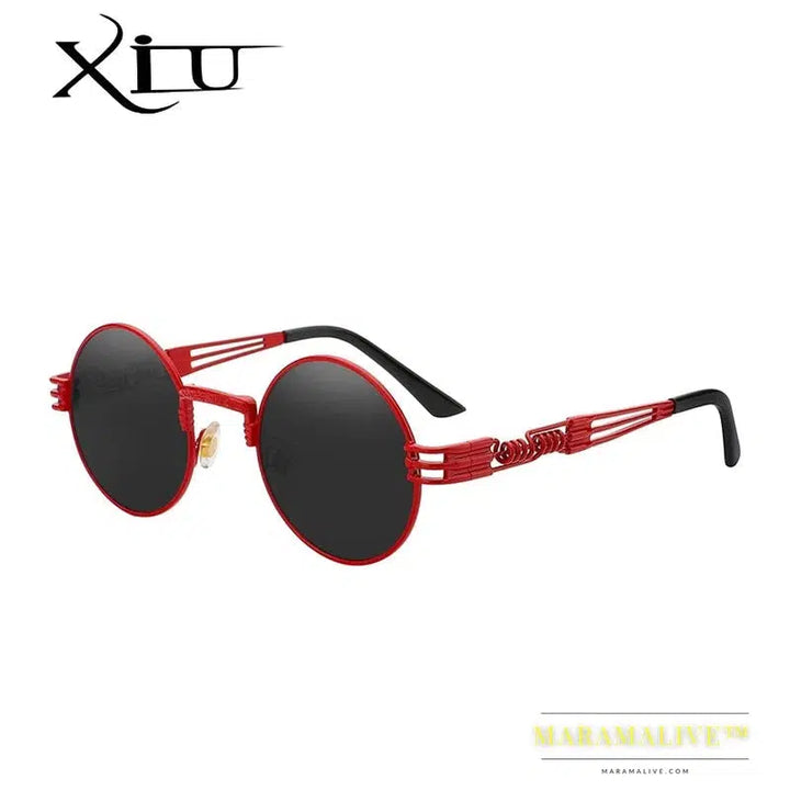 Luxury Metal Sunglasses Men Round Sunglass Steampunk Coating Glasses Vintage Retro Lentes Oculos of Male Sun glasses