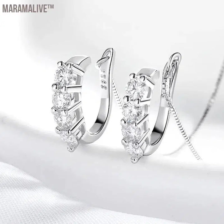 Luxury Moissanite Secured Earrings - Elegant Design