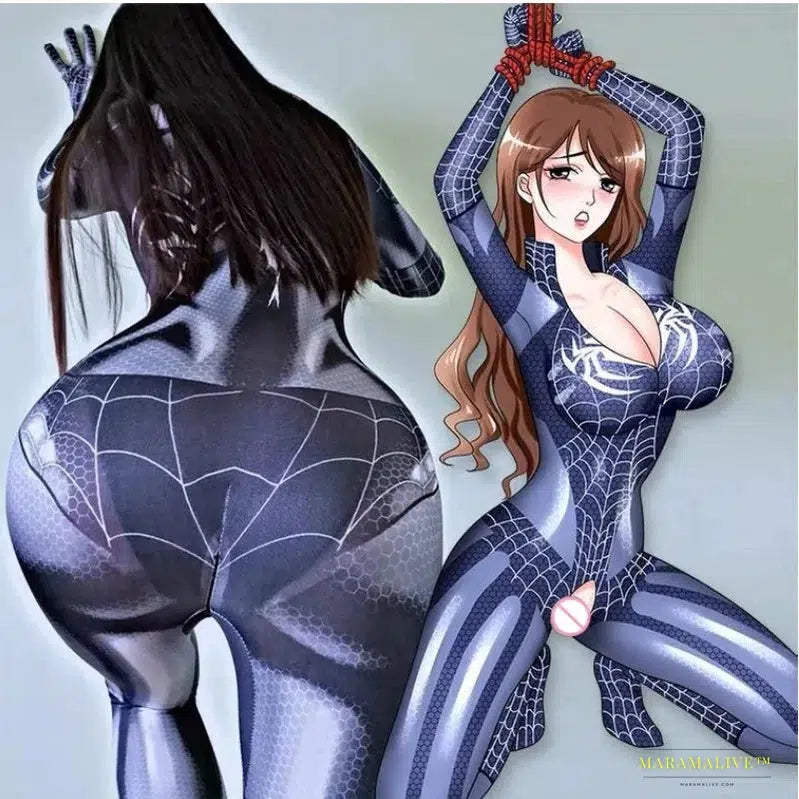 Luxury Plus-Size Spider Woman Bodysuit - Vibrant Cosplay Zentai Jumpsuit, Gothic Fashion, Carnival Party Stunning Dress