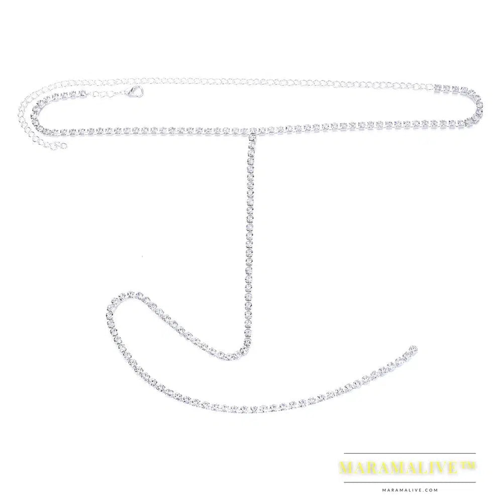 Luxury Rhinestone Choker Necklace for Women Cross Crystal Long Choker Chain Necklace Sexy Collares Chocker Jewelry