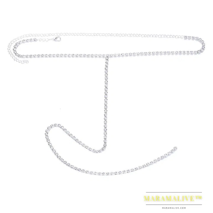 Luxury Rhinestone Choker Necklace for Women Cross Crystal Long Choker Chain Necklace Sexy Collares Chocker Jewelry